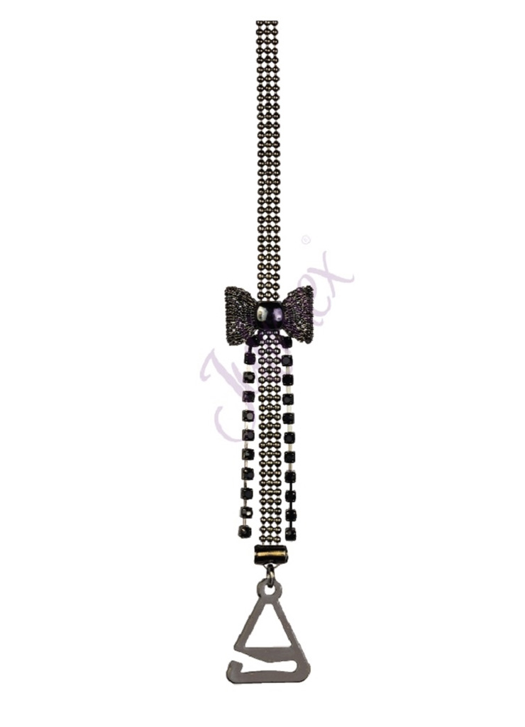RE-311 Бретель металлическая 6 мм металлический ключок (Серебристый, 6mm)